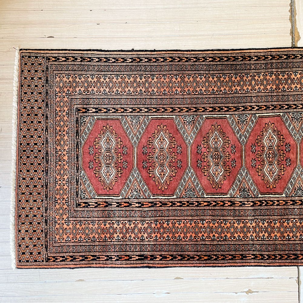 トライバルラグ Tribal rug トルクメン ランナーラグ 185×80cm ギュル紋様 手織 キリム 絨毯 ラグ カーペット ★