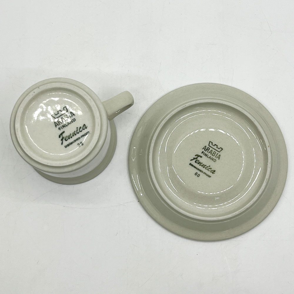 アラビア ARABIA フェニカ Fennica カップ&ソーサー ウラ プロコッペ 北欧食器 ビンテージ C ●
