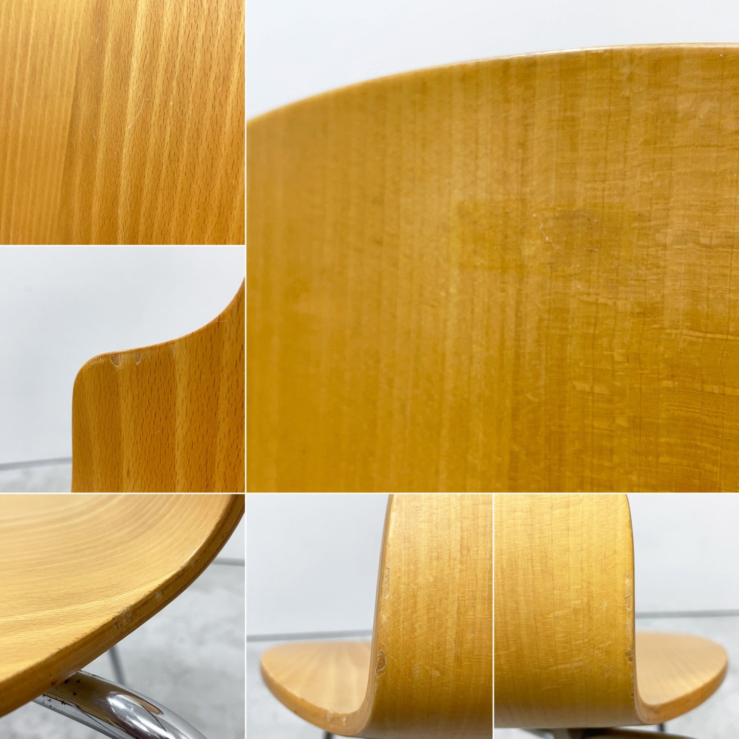 フリッツハンセン Fritz Hansen アントチェア 4本脚 ナチュラルビーチ ラッカー アルネ・ヤコブセン 北欧家具 H ●
