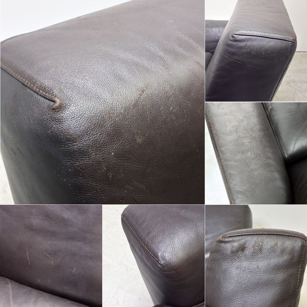 Cassina カッシーナ 622 IMPERIAL TOKYO インペリアルトーキョー 1人掛けソファ 1PSOFA 本革 帝国ホテル フランク・ロイド・ライト 廃番 ●