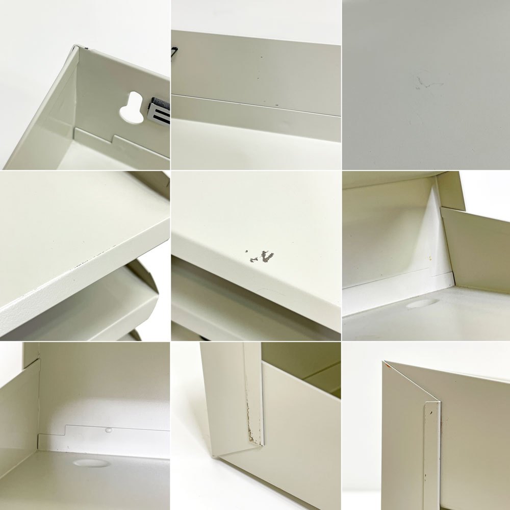 ビスレー BISLEY 3段 レターラック クリーム 書類棚 A4サイズ 横型 W38.5cm 壁掛け可 デスクアクセサリー 英国 廃番カラー ●