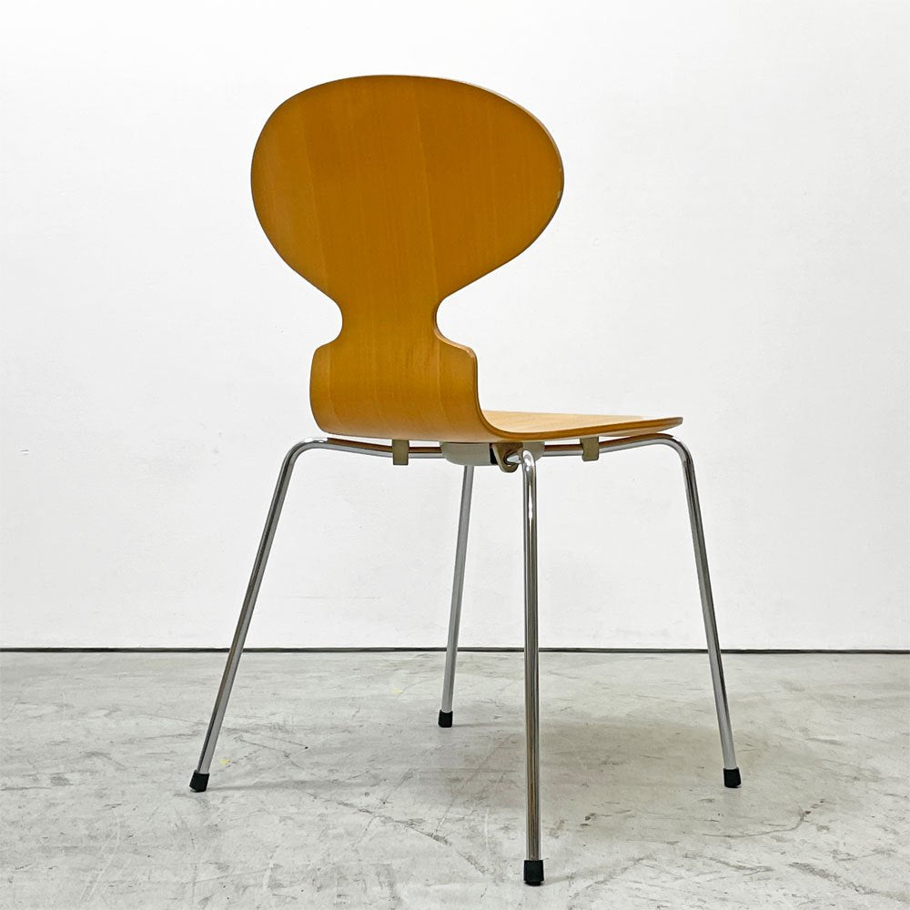 フリッツハンセン Fritz Hansen アントチェア 4本脚 ナチュラルビーチ ラッカー アルネ・ヤコブセン 北欧家具 I ●
