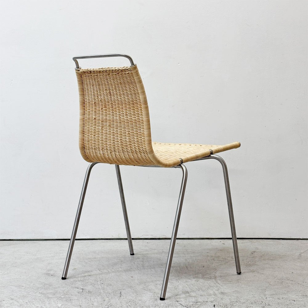 カールハンセン＆サン Carl Hansen & Son PK1 ダイニングチェア スタッキングチェア ラタン 籐 スチール ポール・ケアホルム Poul Kjaerholm 北欧 デンマーク モダン 廃番希少 B ●