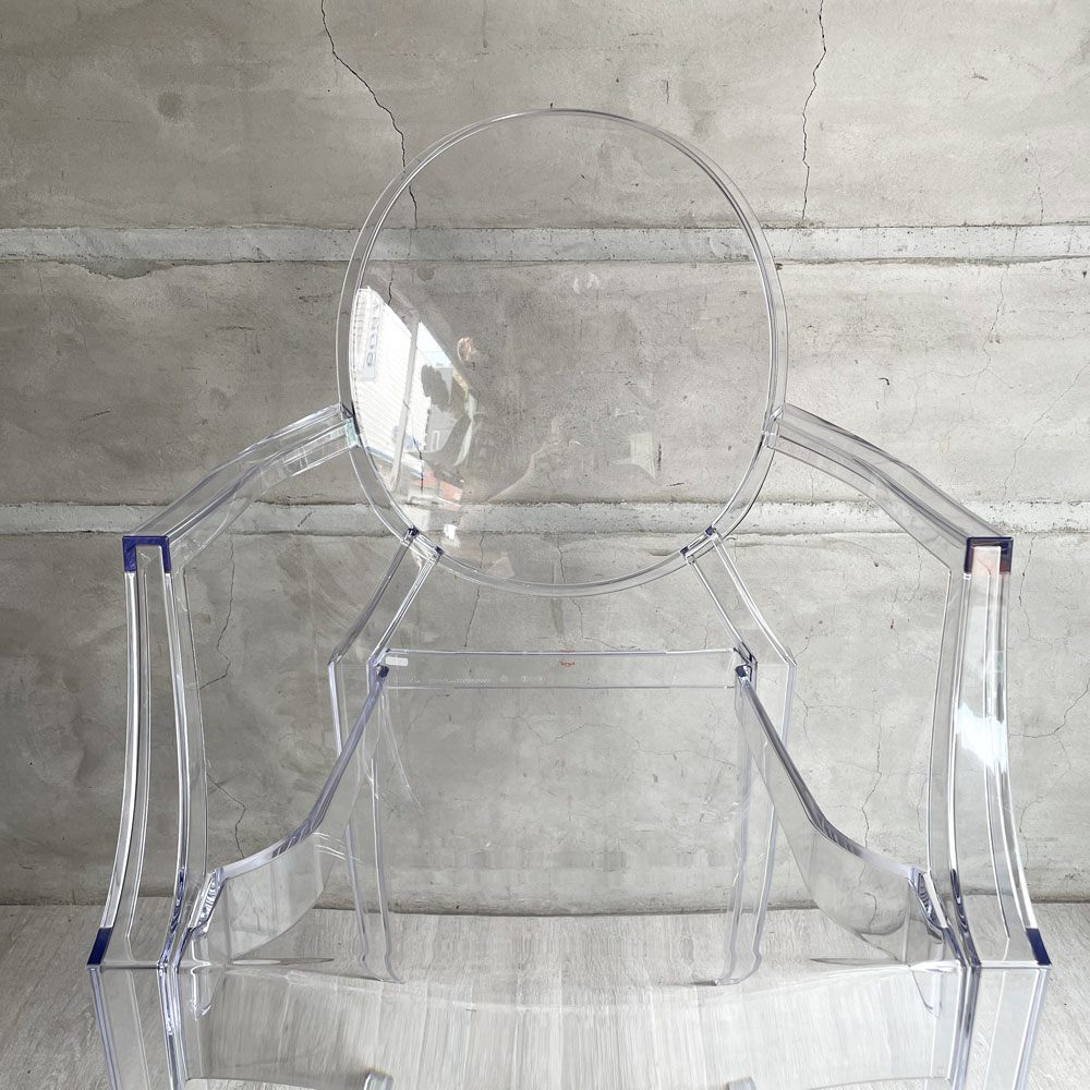 カルテル Kartell ルイゴースト LouisGhost アームチェア クリスタル スタッキング フィリップ・スタルク Philippe Starck イタリア 定価￥69,700- A♪