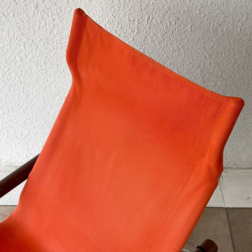 藤栄 FUJIEI ニーチェア エックス Ny chair X rocking フォールディングチェア ロッキング ダークブラウン×レンガ 新居猛 MoMA ◇