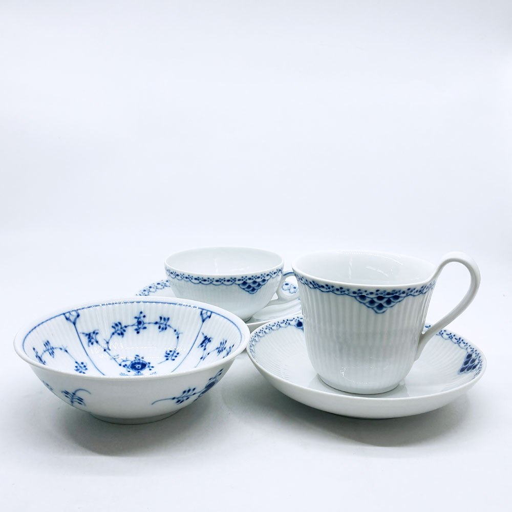 ロイヤルコペンハーゲン ROYAL COPENHAGEN ブルーフルーテッドプレイン ジャパニーズシリーズ ボウル 14cm C&S デンマーク 北欧食器 ●