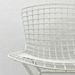 ノル Knoll Counter Height Stool カウンター ハイスツール ワイヤーチェア ホワイト ハリー・ベルトイア ミッドセンチュリー シートパッド付き ビンテージ ●