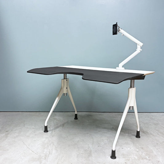 ハーマンミラー Herman Miller エンベロップデスク Envelop Desk スライド天板 & 高さ調節機能 ビル・スタンフ ジェフ・ウェバー モニターアーム付き ◎