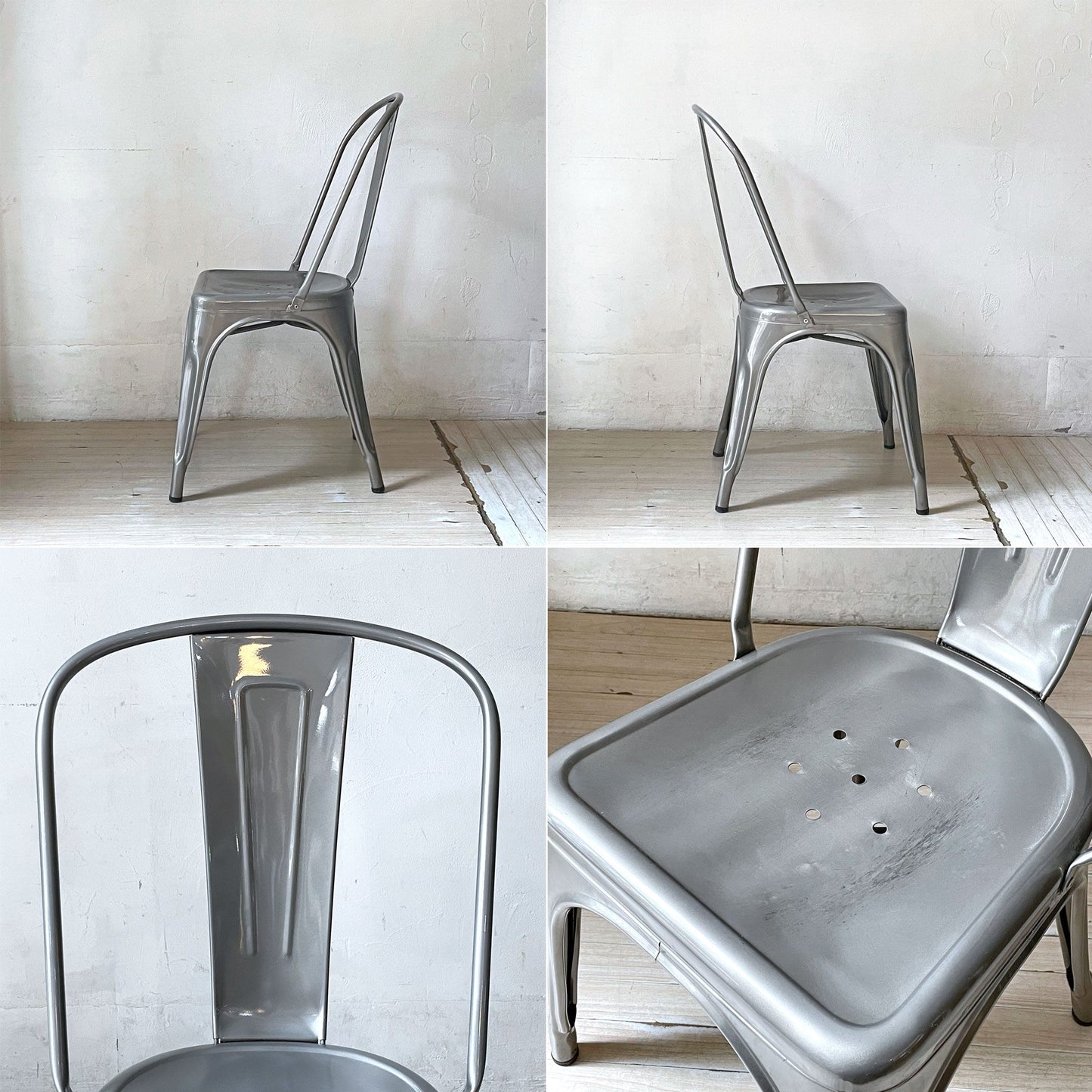 トリックス TOLIX エーチェア A-chair スタッキングチェア ガルバナイズド グザビエ・ポシャール インダストリアル 工業系 フランス ★