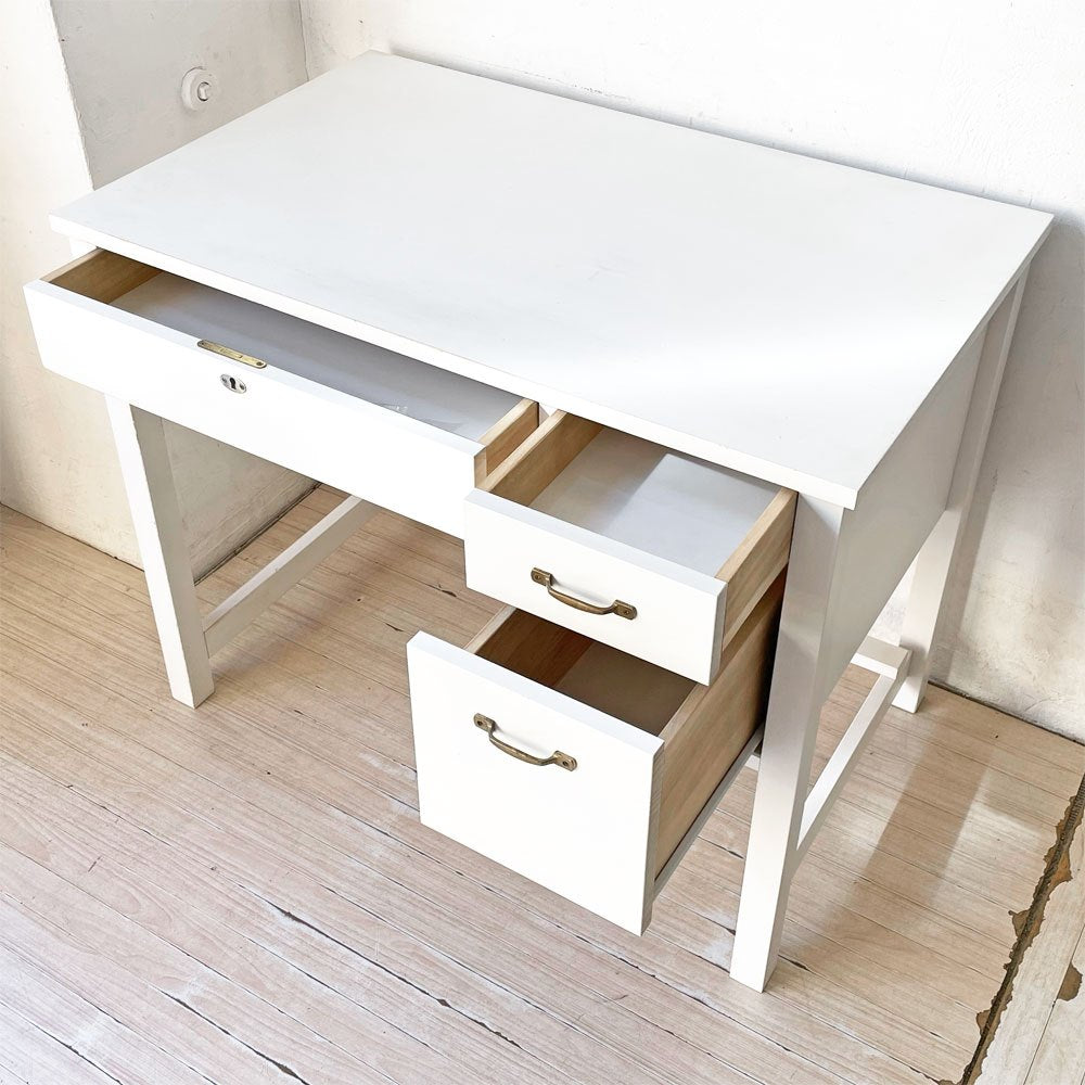 モモナチュラル Momo natural シエル CIELE クレフデスク CLEF DESK パイン材 ホワイトペイント ★