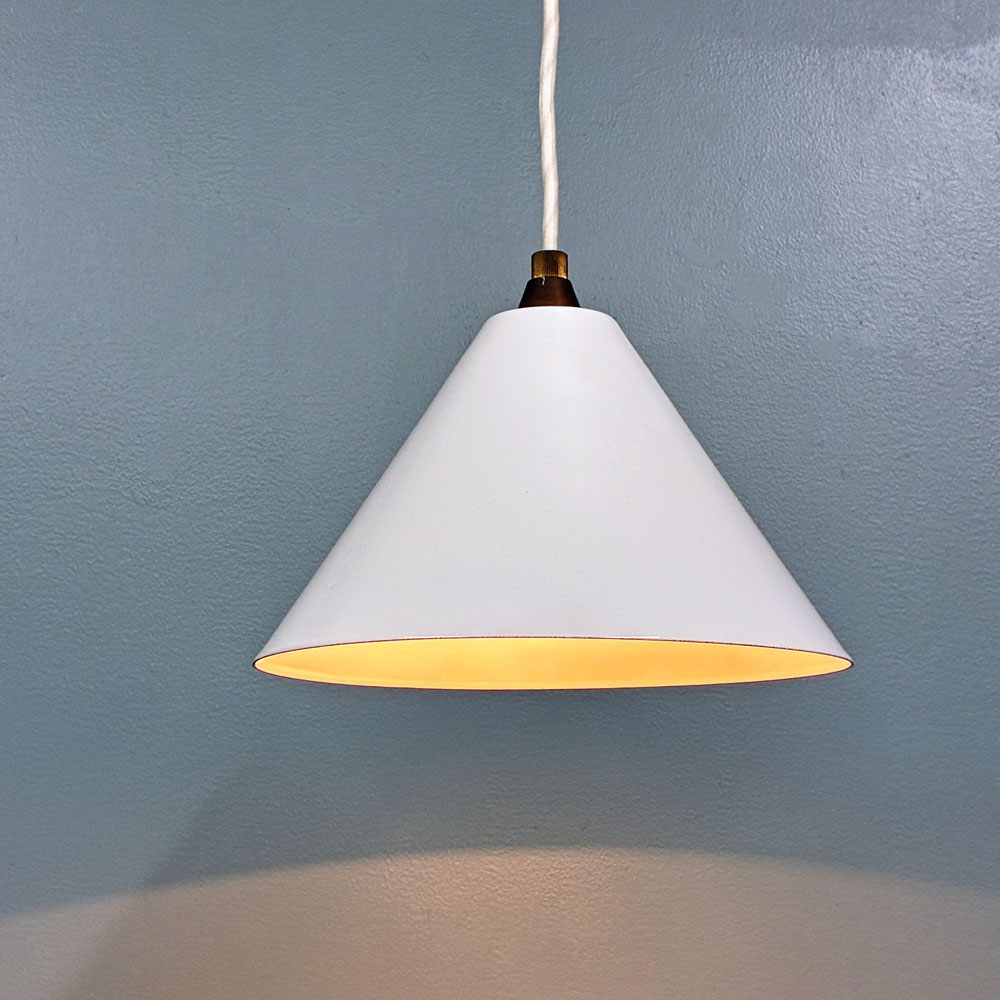 イデー IDEE ホーロー ペンダントライト PORCELAIN ENAMELED IRON LAMP ホワイト インダストリアルデザイン B ◎