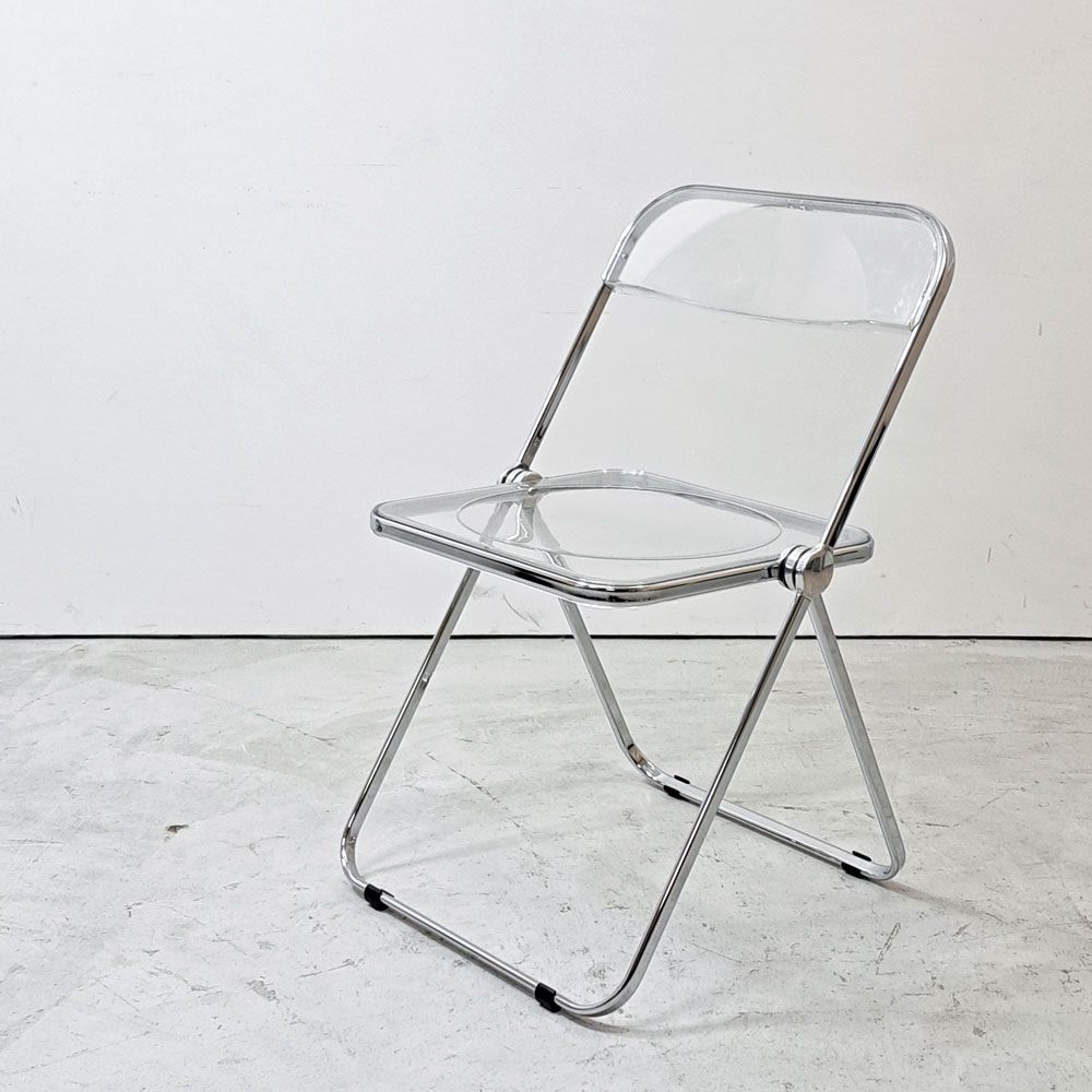 アノニマカステッリ ANONIMA CASTELLI プリアチェア PLIA チェア クリア クロームフレーム ジャンカルロ・ピレッティ イタリア ●