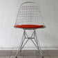ヴィトラ vitra ワイヤーチェア Eames Wire Chair DKR5 エッフェルベース クローム シートパッド付 レッド C&R イームズ ミッドセンチュリー ◇