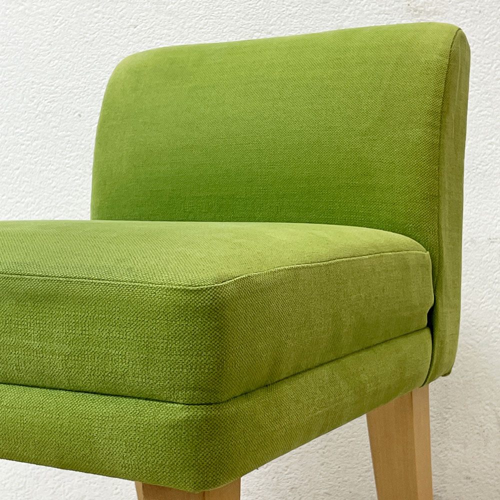 イデー IDEE ローバックチェア LOW BACK CHAIR ドレッサーチェア スツール メープル材 グリーン 北欧スタイル ●