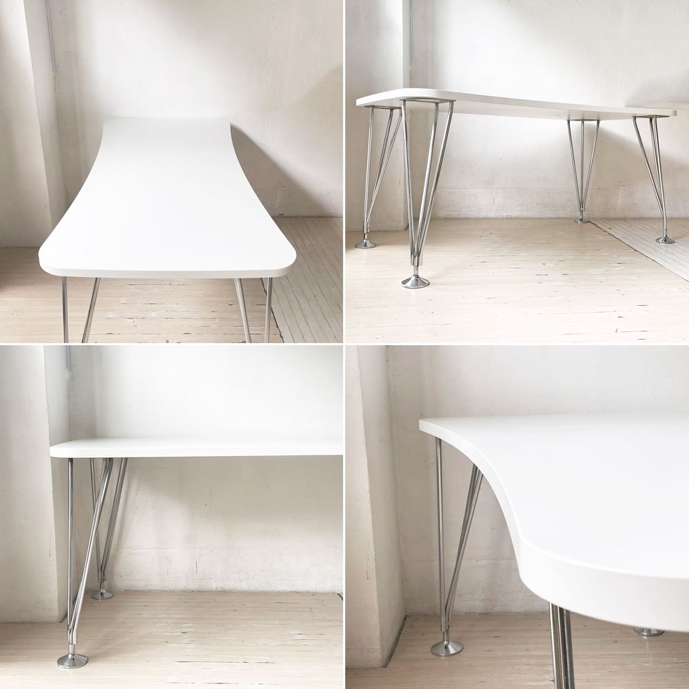 カルテル Kartell マックステーブル MAX TABLE ホワイト ミーティングテーブル 160cm 固定脚 フェルーチョ・ラヴィアーニ 定価 ￥213,400-★
