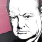 コンラッドリーチ CONRAD LEACH シルクスクリーン ウィンストン・チャーチル Winston Churchill アートフレーム 大型 ポスター 額装品 現代アート ポップアート イギリス ●