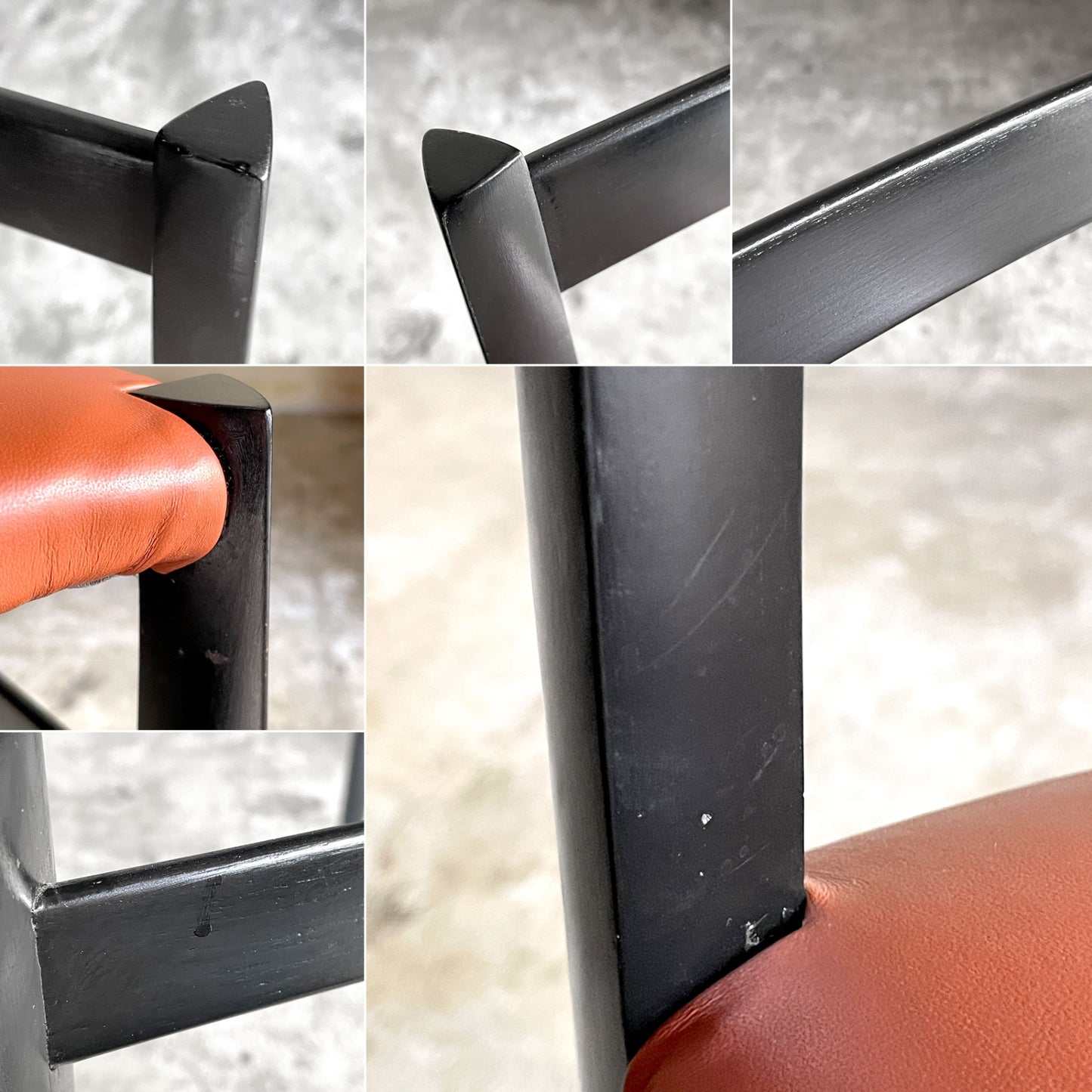 カッシーナ Cassina 699 スーパーレジェーラ SUPERLEGGERA チェア ダイニングチェア ブラックカラー アッシュ材 レザーシート ジオ・ポンティ ■
