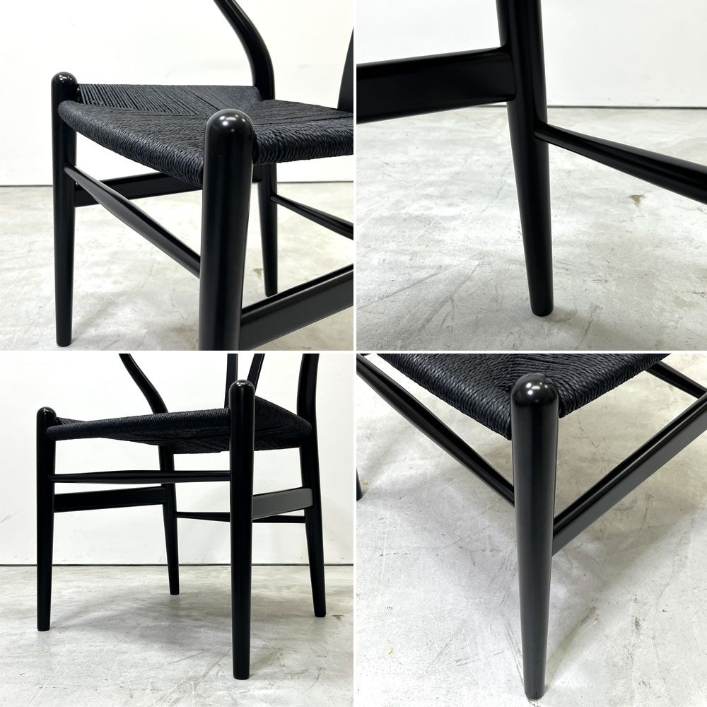 カールハンセン＆サン Carl Hansen & Son CH24 Yチェア 日本仕様サイズ ブラックラッカー×ブラックペーパーコード ハンス・J・ウェグナー ビーチ材 A ●