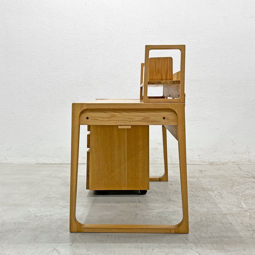 アクタス ACTUS アクタスキッズ フォピッシュ foppish デスク&ロータイプ デスクシェルフ＆デスクワゴン セット オーク材 W110cm 〓