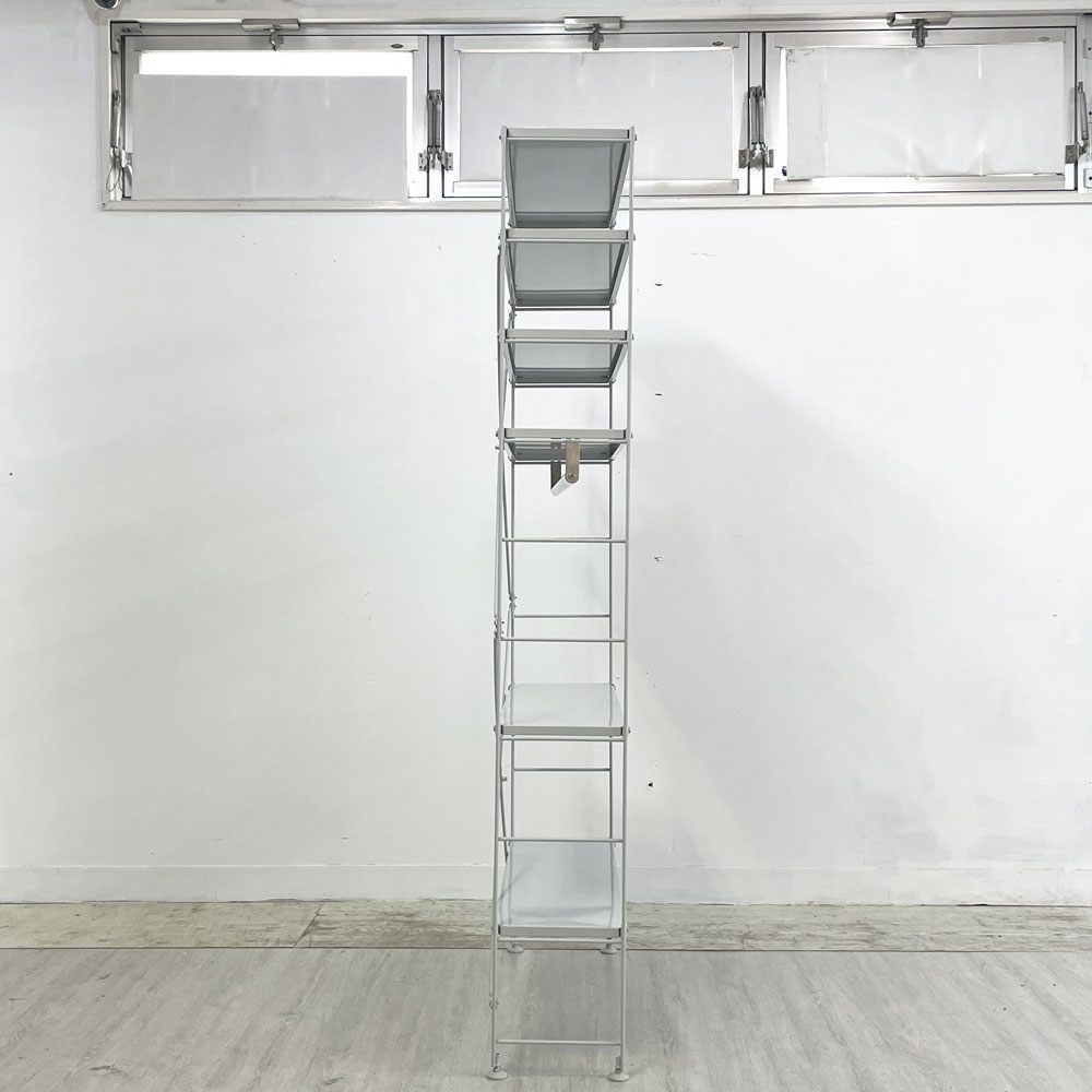 無印良品 MUJI スチールユニットシェルフ オープンシェルフ スチール棚 6段 W84cm ●