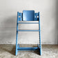 ストッケ STOKKE トリップトラップ TRIPP TRAPP ベビーチェア キッズチェア S/N3～ プラスチック背もたれ付 ブルー ノルウェー 北欧家具 ■