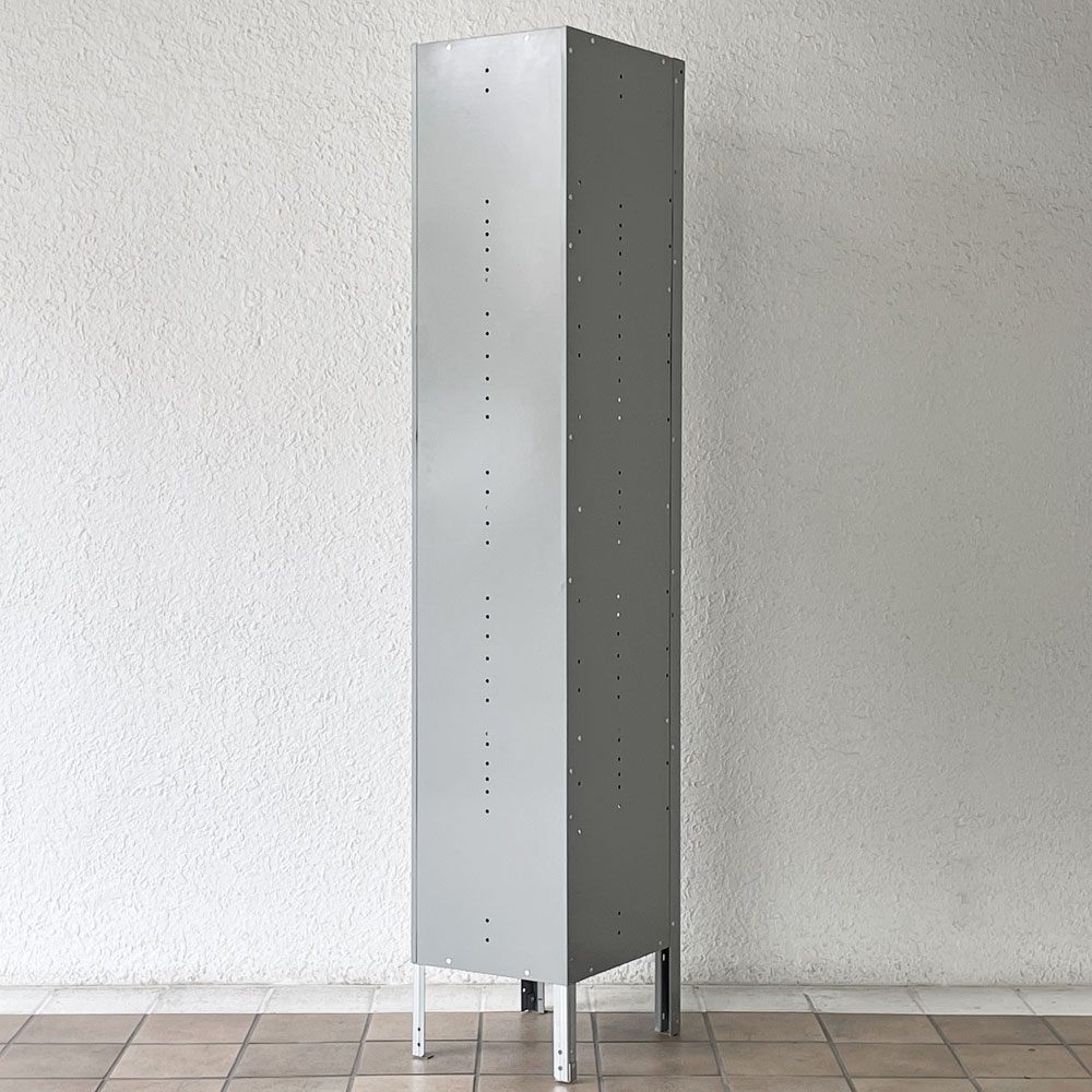 リオン LYON 2段スチールロッカー 2-TIER LOCKER ダイヤカット RECESSED HANDLE グレー dove gray インダストリアル パシフィックファニチャーサービス取扱 ◇