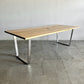 カンディハウス CONDE HOUSE スレッド ダイニング ソリッド テーブル SLED Dining Solid Table 無垢楢材天板 × 稀少 ステンレス脚 オーク W230×D100.5cm オフィスデスク ミーティングテーブル 参考価格合計￥733,700以上の品 状態良好  〓