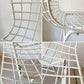 ノル Knoll Counter Height Stool カウンター ハイスツール ワイヤーチェア ホワイト ハリー・ベルトイア ミッドセンチュリー シートパッド付き ビンテージ ★