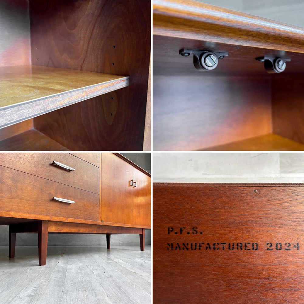 パシフィックファニチャーサービス P.F.S HDキャビネット HD CABINET Lサイズ  サイドボード バーチ材 ミッドセンチュリースタイル  定価￥225,500- ♪