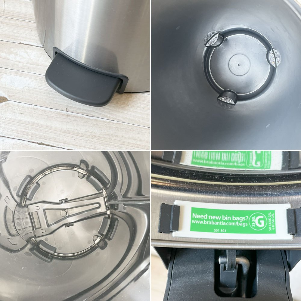 ブラバンシア brabantia ペダルビン ニューアイコン NEWICON 30リットル ダストボックス ペダル式ゴミ箱 ペダルペール マットステンレス 26,400円 ★