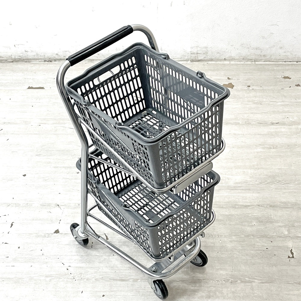 パシフィックファニチャーサービス P.F.S バスケットカート BASKET CART バスケット2個付 定価\29,700 ●