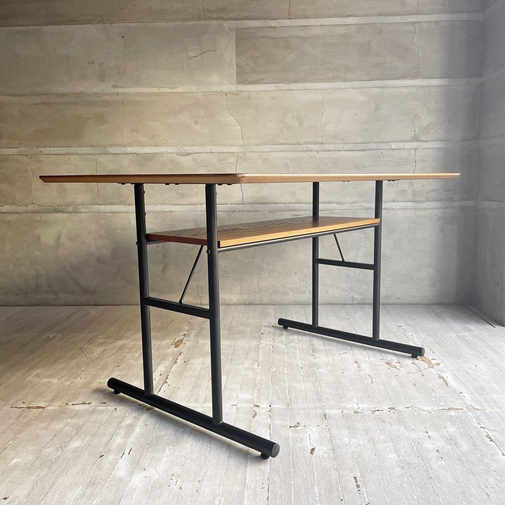 ジャーナルスタンダードファニチャー j.s.F パクストン PAXTON LD TABLE エルディーテーブル LDテーブル アッシュ材 ブラックスチール アジャスター付 定価¥44,000- ♪