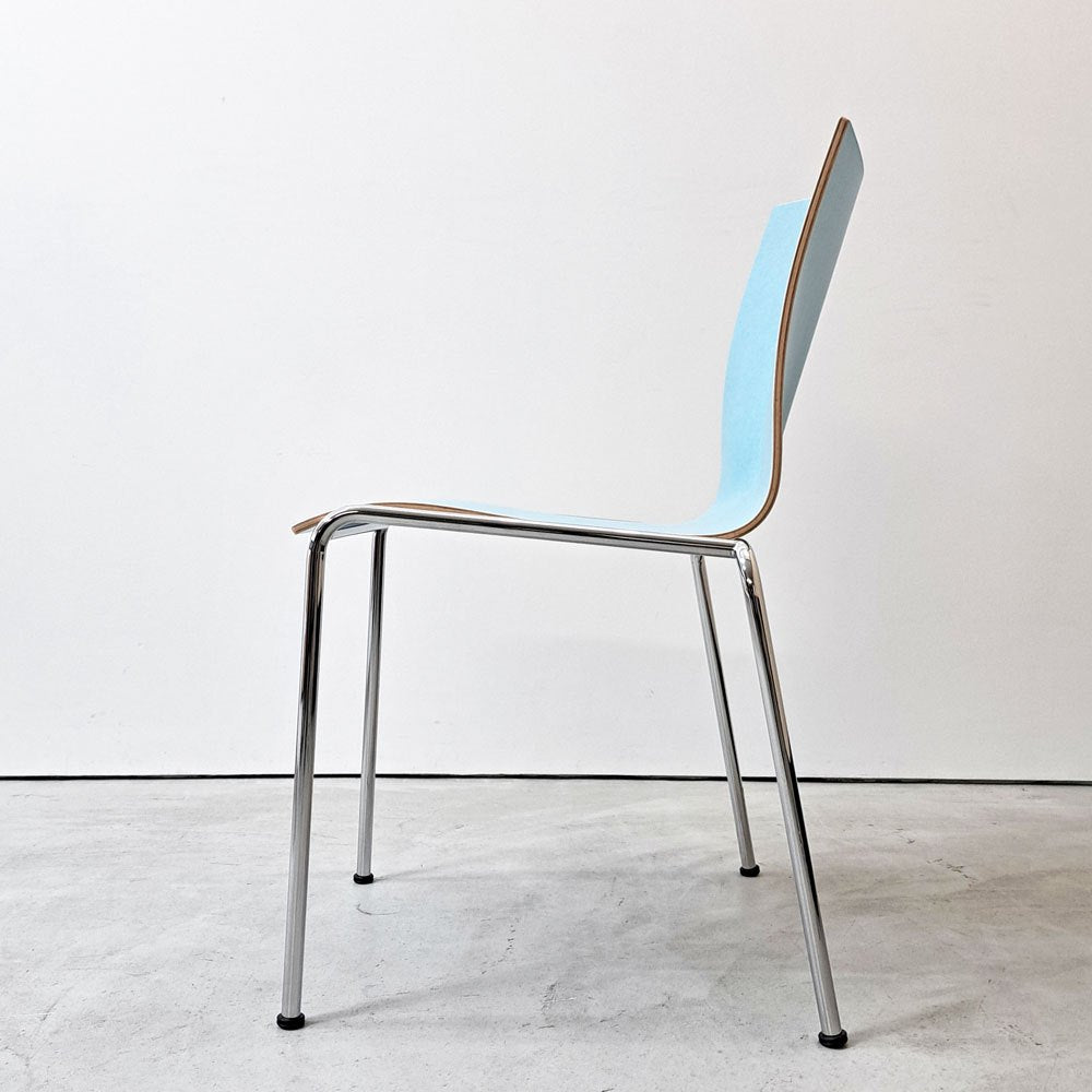 エンゲルブレヒト Engelbrechts チャリック CHAIRIK 101 ダイニングチェア スタッキング 4本脚 アイスブルー 未使用品 定価63,800円 ●