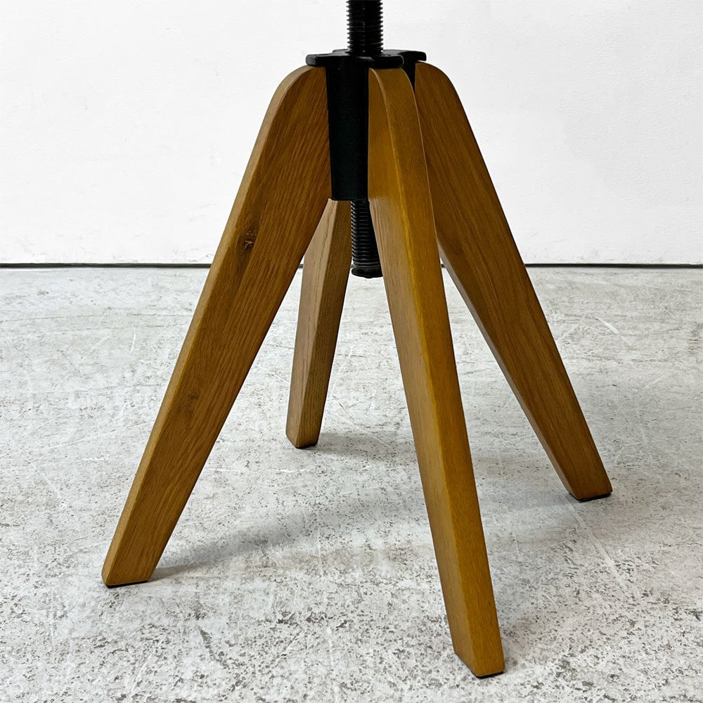 クラッシュゲート CRASHGATE ノットアンティークス Knot Antiques リフト ロースツール LIFT STOOL Lo オーク無垢材 回転昇降 インダストリアル 廃番 ●