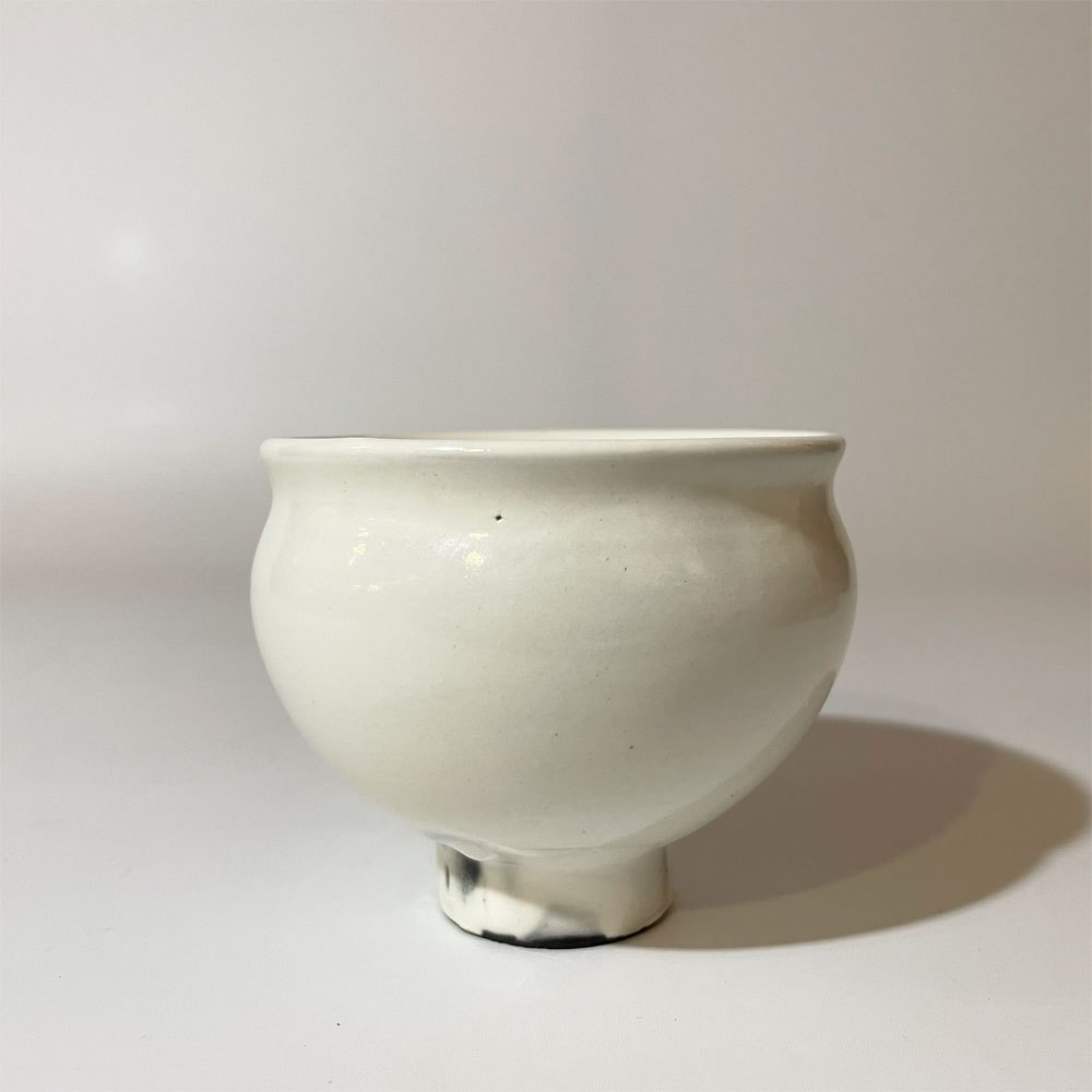 鈴木環 ピジョンカップ S 現代作家 陶芸家 ホワイト 小鉢 器 ★