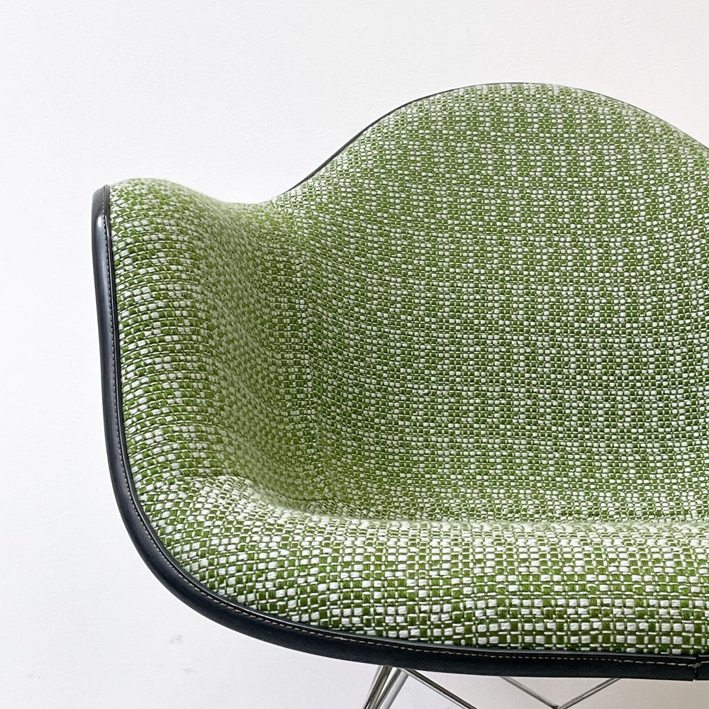 ハーマンミラー Herman Miller アームシェルチェア セカンド 2nd アプホルスター ファブリック グリーン系 キャッツクレイドル イームズ 新品張替済 C&R イームズ ミッドセンチュリー ●