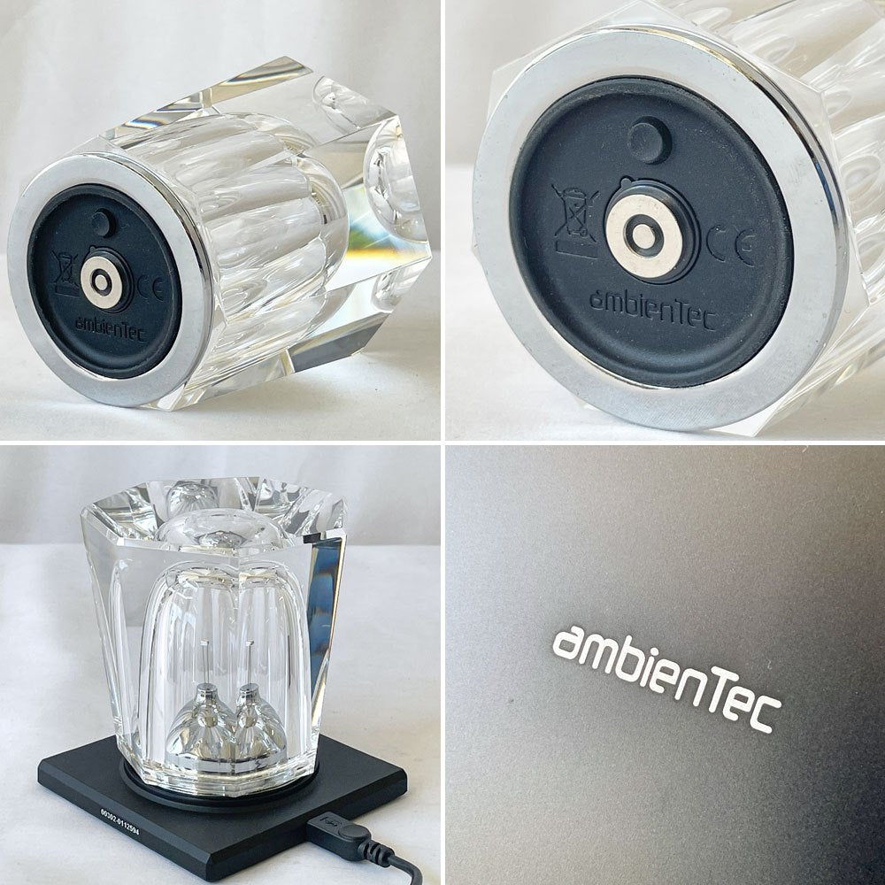 アンビエンテック Ambientec クリスタルアクルクス Xtal Acrux テーブルライト ガラスシェード USB充電式 箱付 小関隆一 未使用品 B ◇