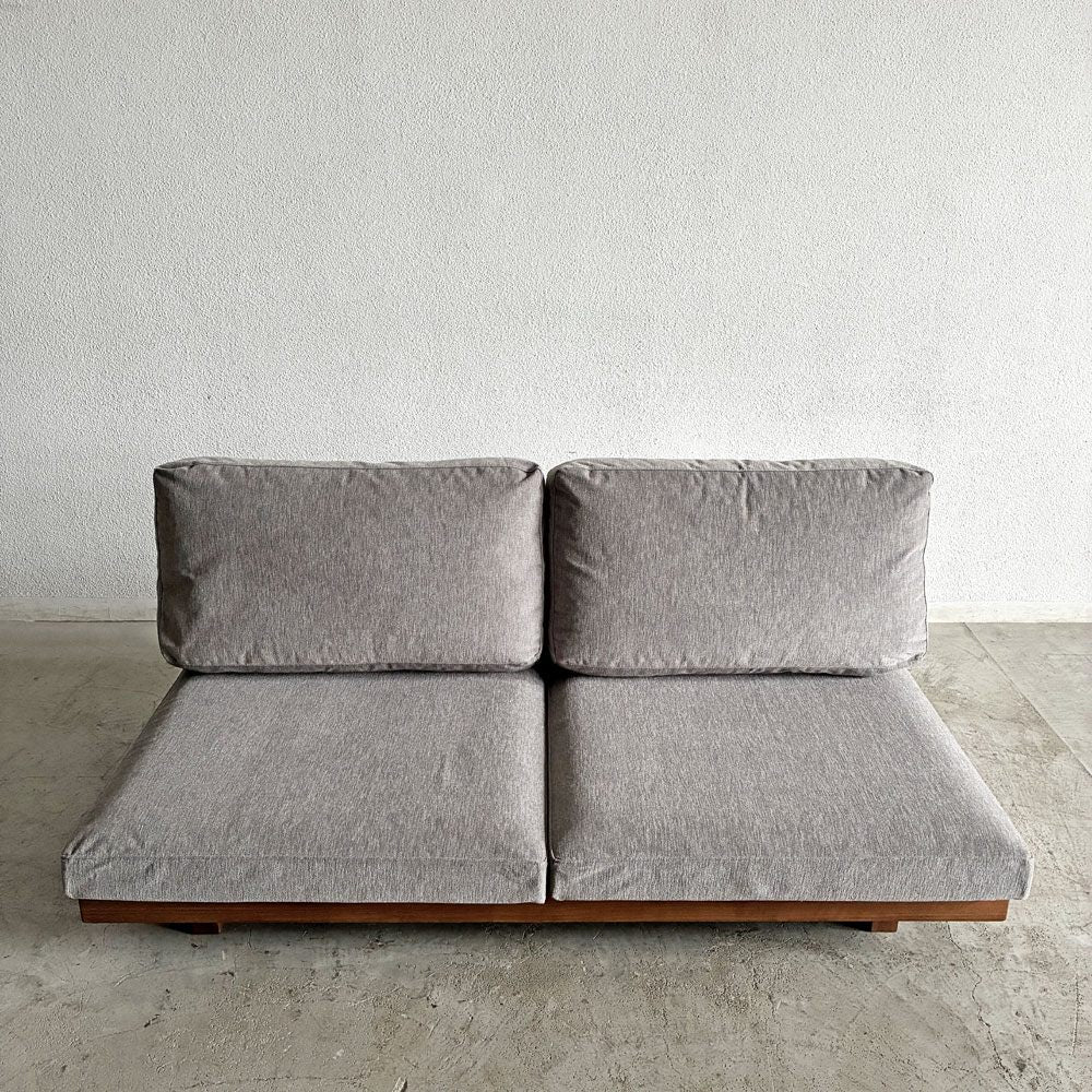 マスターウォール MASTERWAL デニッシュ DANISH SOFA 2シーターソファ 2人掛け W160cm ウォールナット無垢材 ファブリック 新品替えカバー付 合計定価￥509,300- 〓