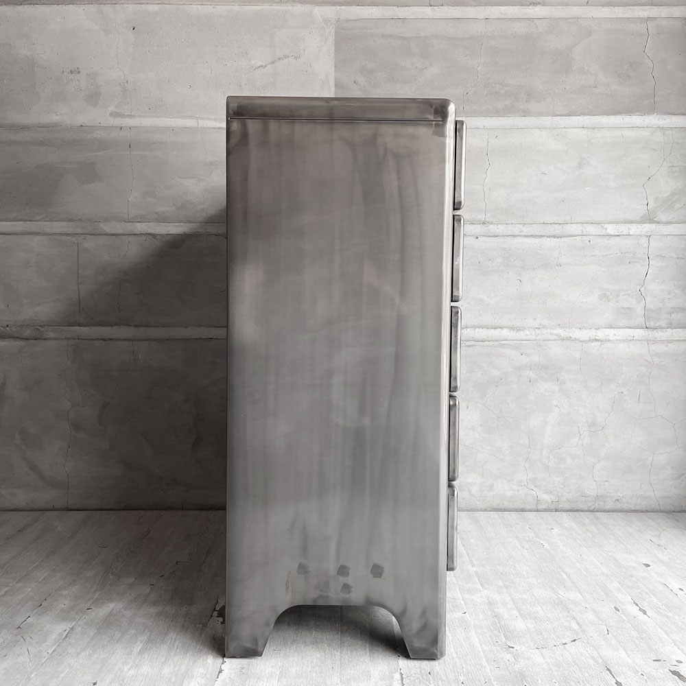 ダルトン DULTON 2カラム バイ 5ドロワーズ 2 COLUMNS BY 5 DRAWERS RAW スチール キャビネット チェスト インダストリアル 定価￥107,800- ♪