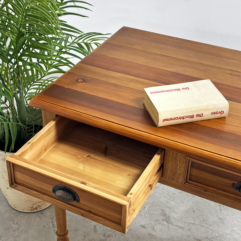 クラッシュゲート ノットアンティークス Knot antiques オリザデスク ORIZA DESK 杉古材 ろくろ脚 クラシカルデザイン ●