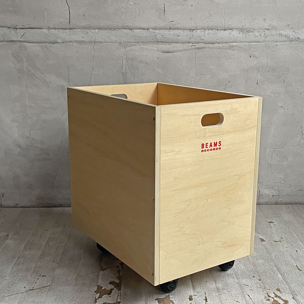 モヘイム MOHEIM × ビームスレコーズ BEAMS RECORDS レコードボックス 別注 LINDEN BOX for 12inch Vinyls + FLAT DOLLY カート付き ♪