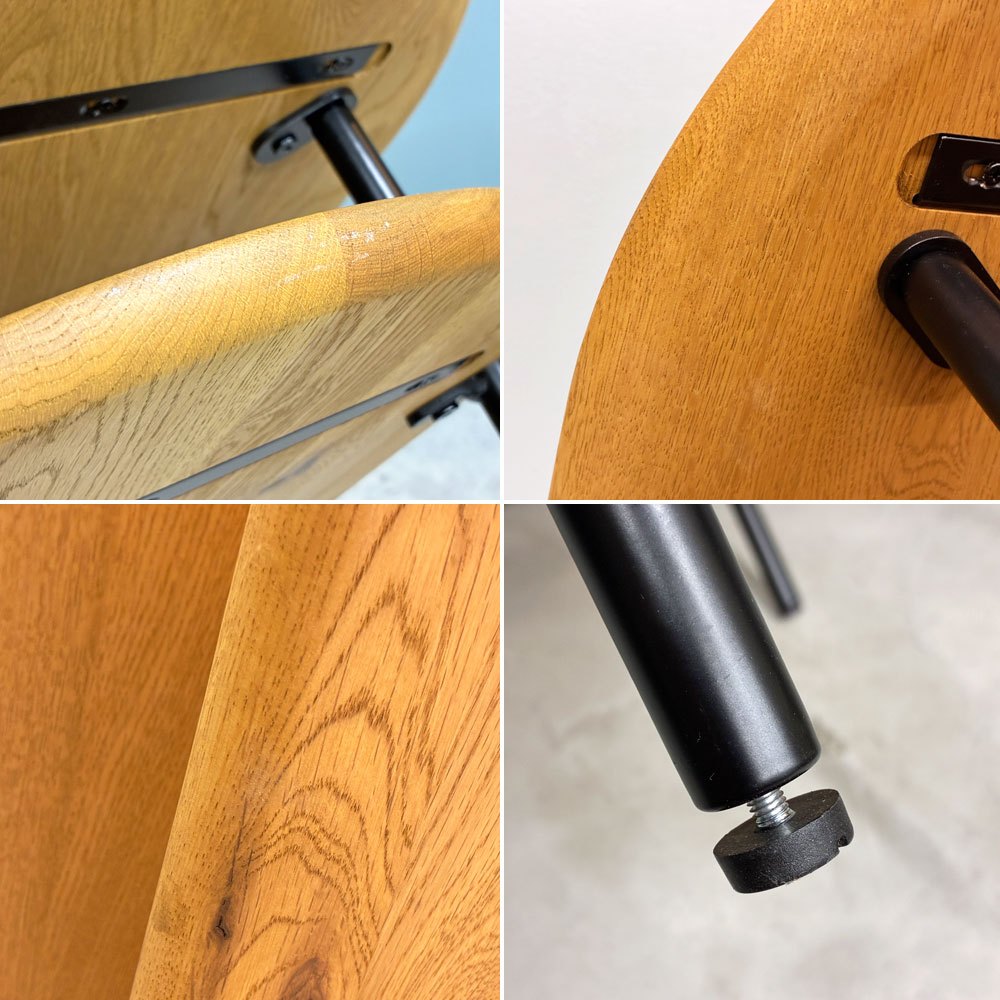クラッシュゲート CRASH GATE イージーライフ Easy Life サーボ コーヒーテーブル オーバル SERVO COFFEE TABLE W105cm オーク材 ブラックスチール 関家具 展示品 ◎