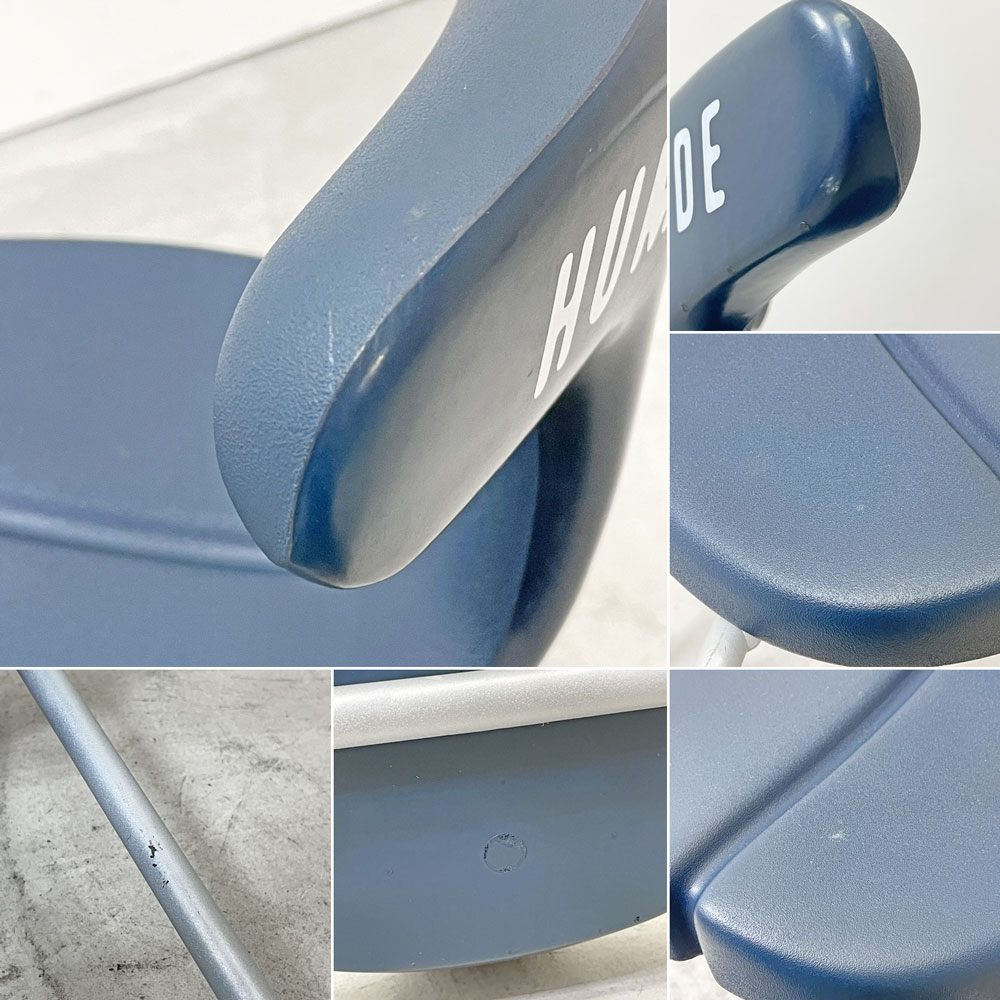 アーユル・チェア ayur-chair × ヒューマンメイド HUMAN MADE スツールタイプ SH49 四本脚 姿勢矯正 坐骨椅子 健康椅子 ネイビー 限定カラー 希少 ●