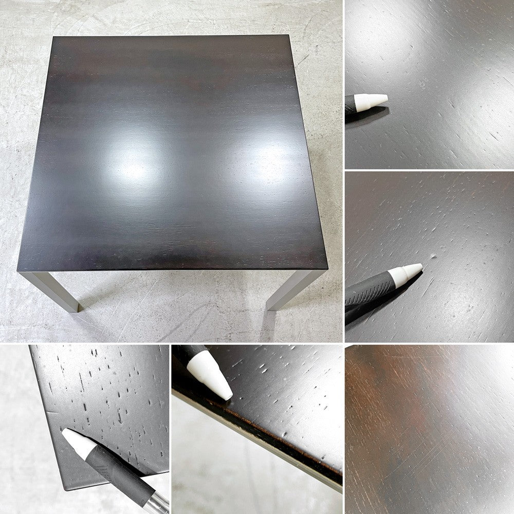 カッシーナ Cassina ixc. エアーフレーム AIR FLAME 3004 VO ダイニングテーブル オーク天板 ブラック W90cm デヴィッドチッパーフィールド モダンデザイン ●