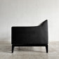 タイム＆スタイル TIME & STYLE エドワード Edward seamless sofa シームレスソファ 1人掛け ラウンジチェア 本革 ブラックレザー タモ材 廃番 A 〓