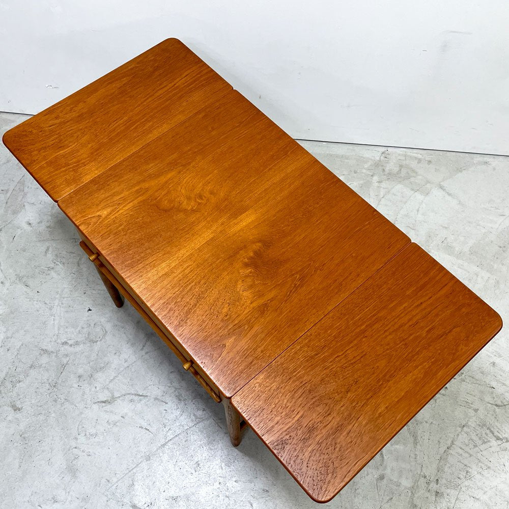 アンドレアス・タック Andreas Tuck AT33 ソーイングテーブル チーク材×オーク材 ハンス・J・ウェグナー デンマーク ビンテージ 北欧家具 ●