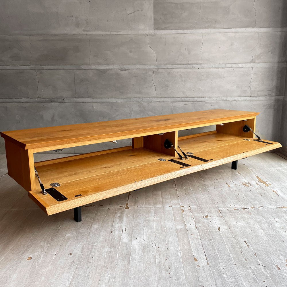 カーフ karf ノット Knot テレビボード TV board 180 Oak AVボード オーク無垢材 ブラックスチール 定価￥203,500- ♪