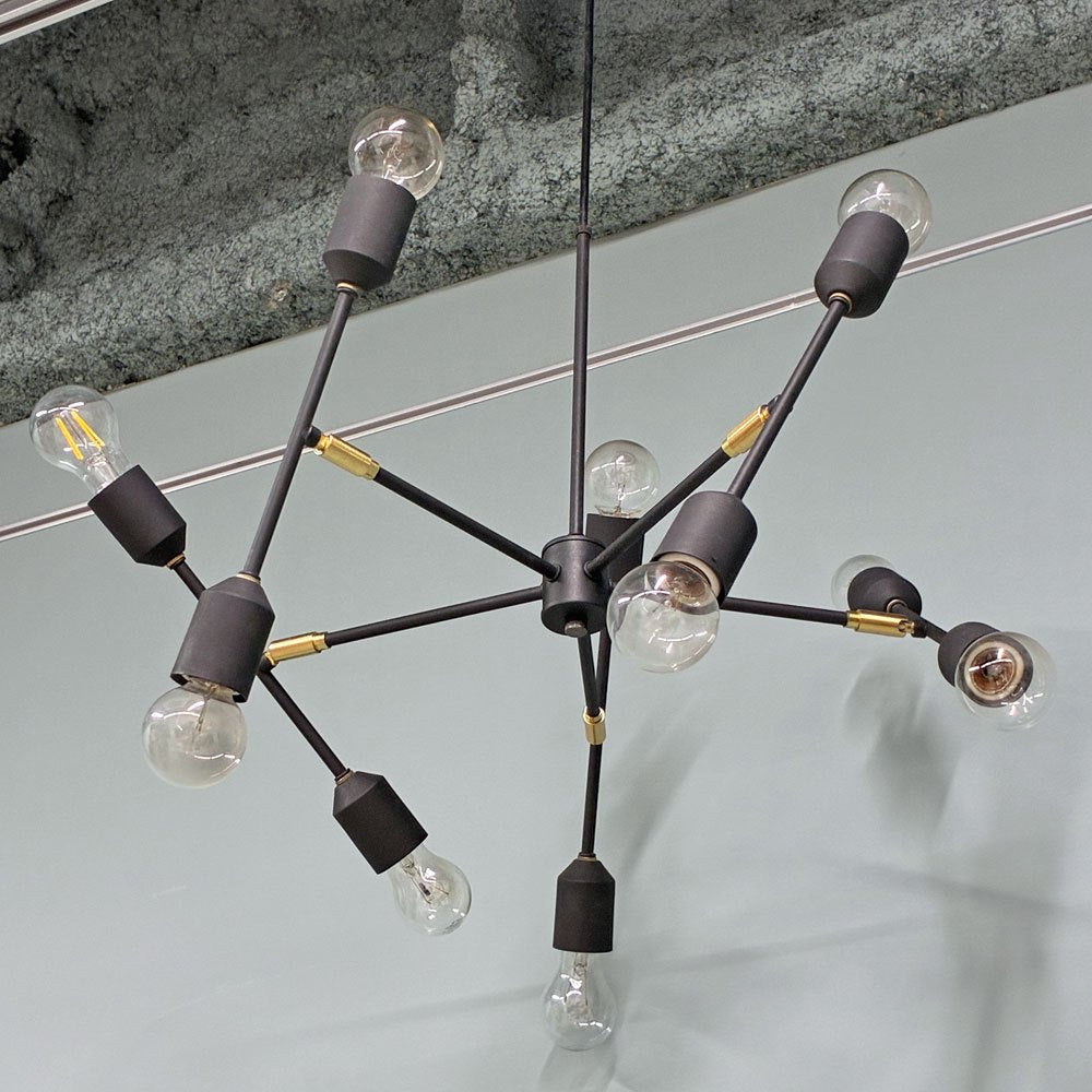 インターフォルム INTERFORM フリントロップ Frintrop LT-3051 ペンダントライト 10灯 ブラック ミッドセンチュリー モダン 可動式アーム ◎