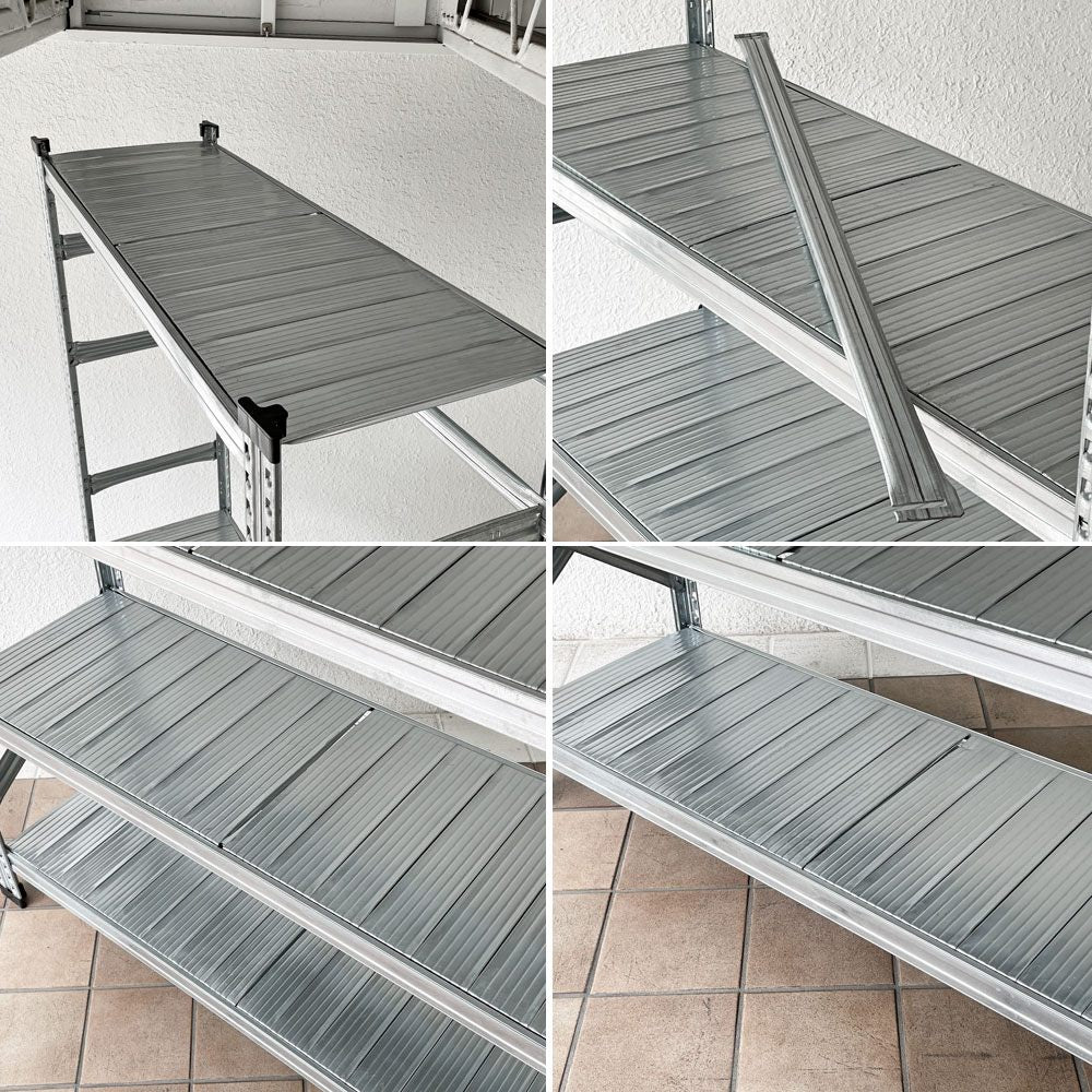 メタルシステム METALSISTEM スーパー123 SUPER123 シリーズ スチールシェルフ TIER STEEL SHELF ハンギングバーセット Ｗ128×Ｄ41.5×Ｈ213 4段 ◇