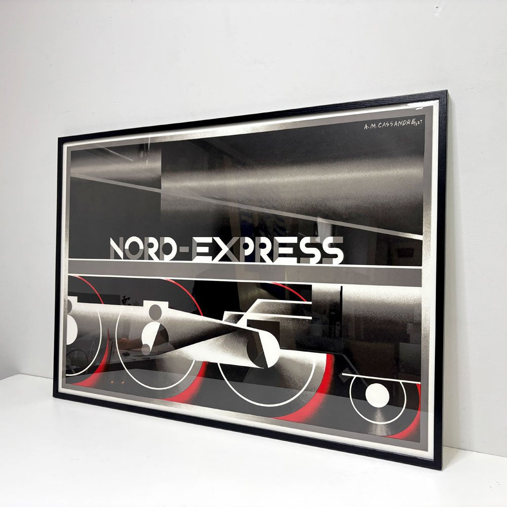 アドルフ・ムーロン・カッサンドル Adolphe Mouron Cassandre NORD-EXPRESS 1927 - L’ATELIER MOURLOT 1995 リトグラフ アートフレーム ポスター 額装品 ●